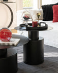 Side Table Round Metal Black - vivahabitat.com