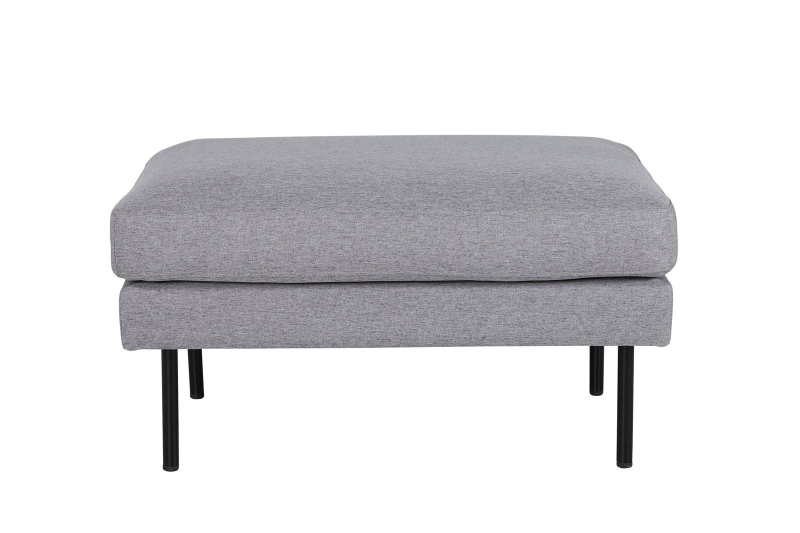 Venture Home Zoom Ottoman - Black / Steel Grey Fabric - vivahabitat.com