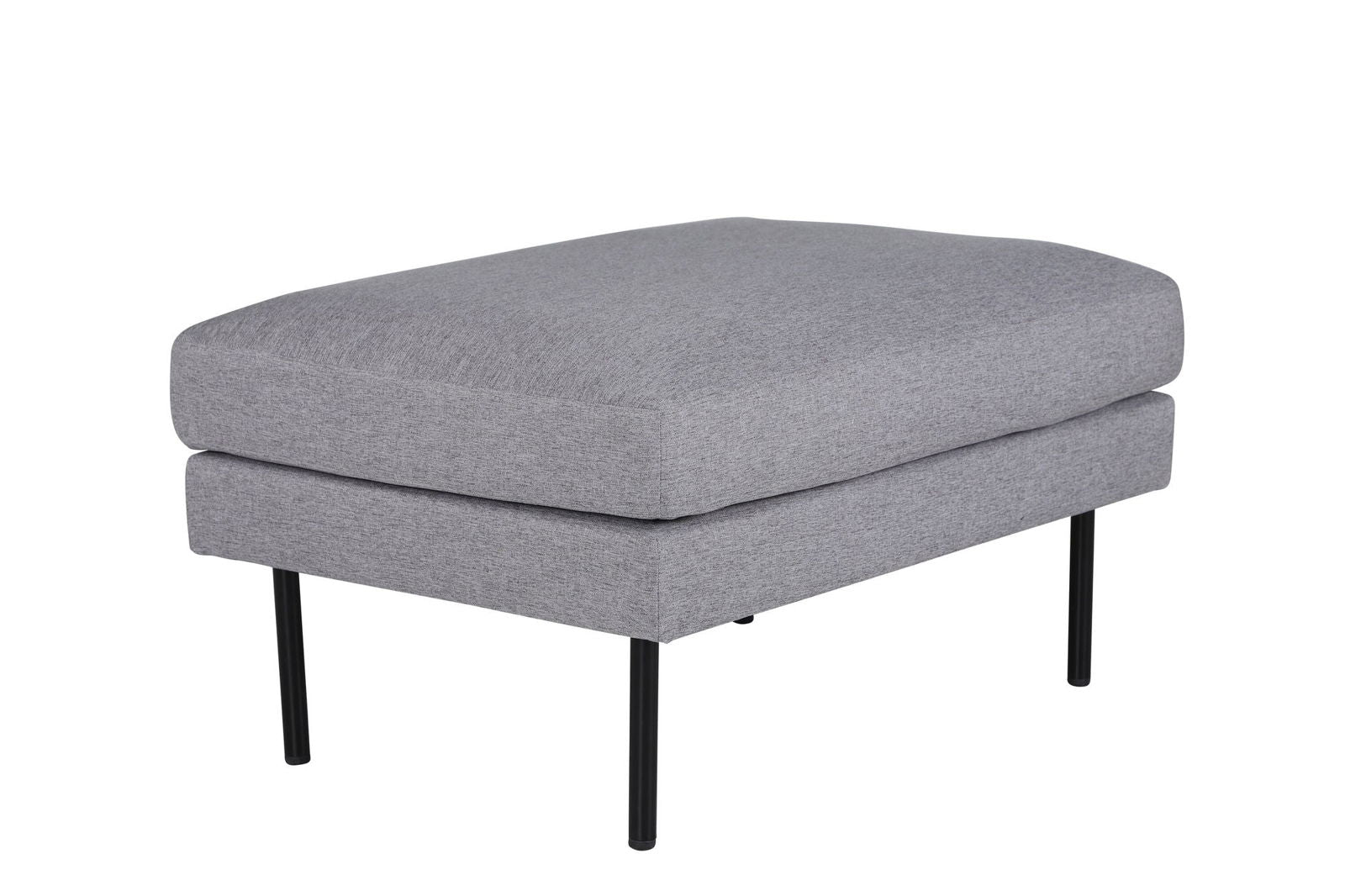 Venture Home Zoom Ottoman - Black / Steel Grey Fabric - vivahabitat.com