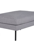 Venture Home Zoom Ottoman - Black / Steel Grey Fabric - vivahabitat.com