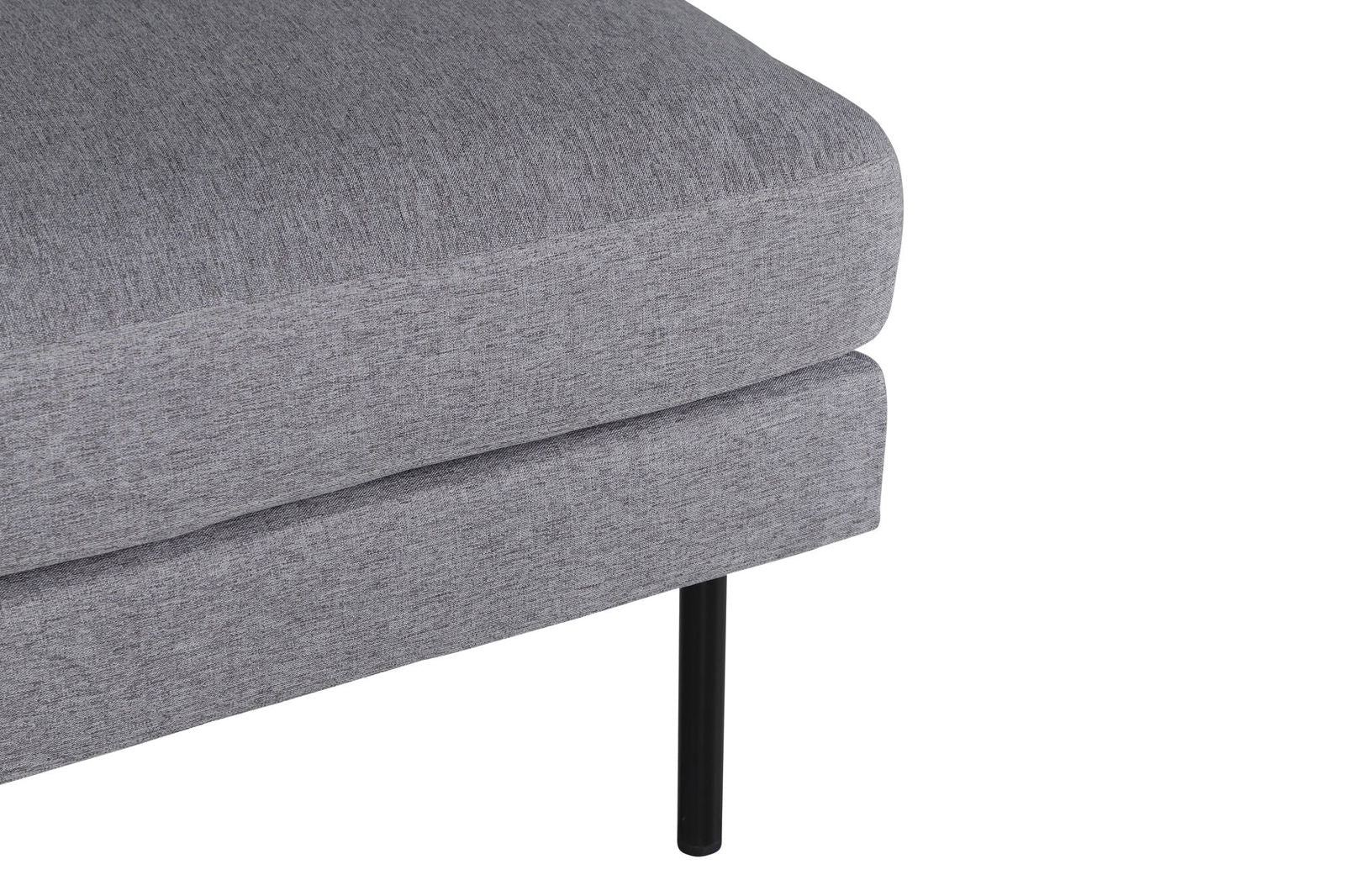 Venture Home Zoom Ottoman - Black / Steel Grey Fabric - vivahabitat.com