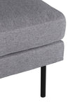 Venture Home Zoom Ottoman - Black / Steel Grey Fabric - vivahabitat.com