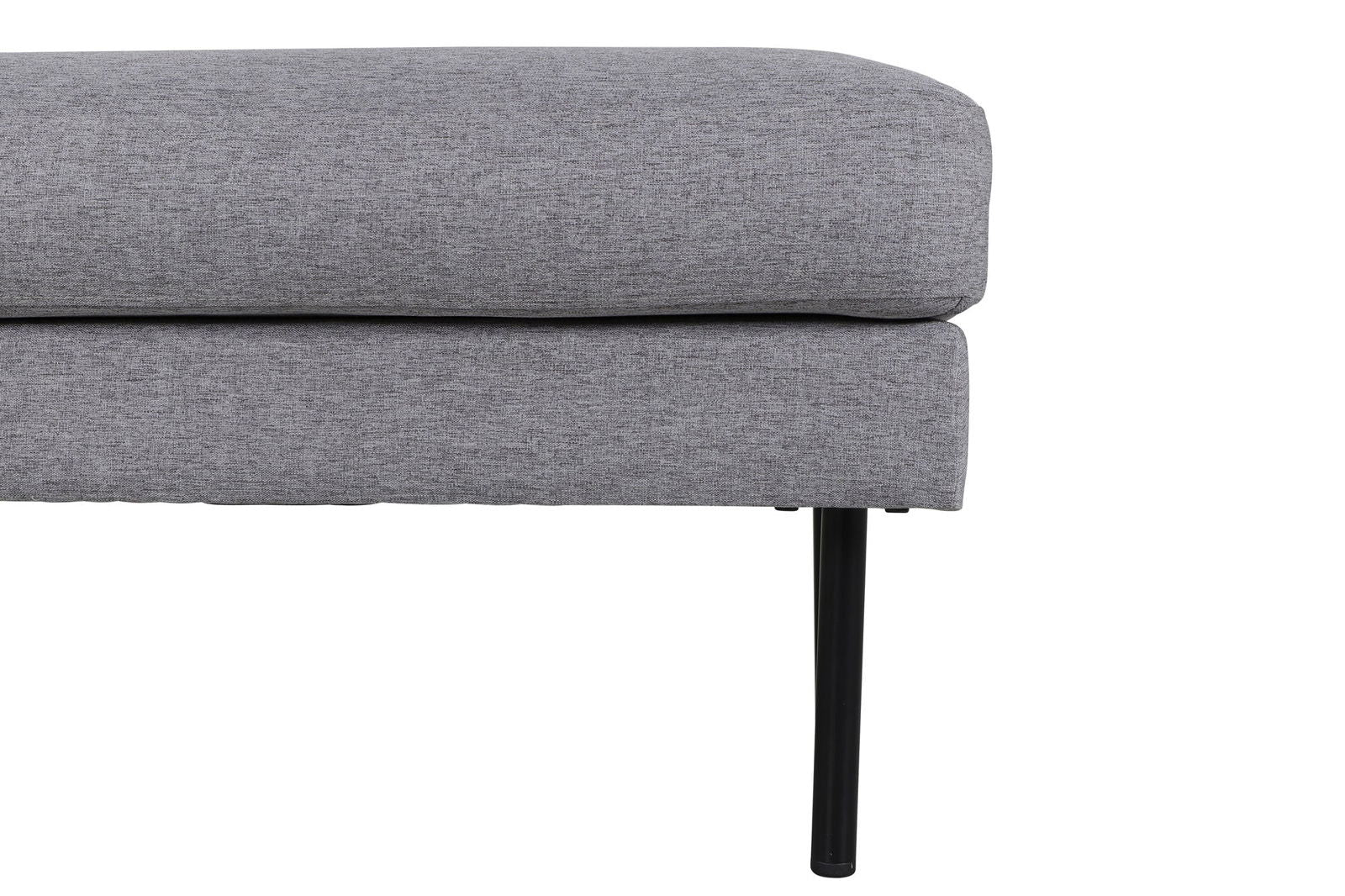 Venture Home Zoom Ottoman - Black / Steel Grey Fabric - vivahabitat.com