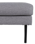 Venture Home Zoom Ottoman - Black / Steel Grey Fabric - vivahabitat.com