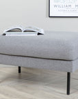 Venture Home Zoom Ottoman - Black / Steel Grey Fabric - vivahabitat.com