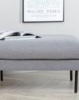 Venture Home Zoom Ottoman - Black / Steel Grey Fabric - vivahabitat.com