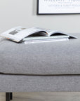 Venture Home Zoom Ottoman - Black / Steel Grey Fabric - vivahabitat.com