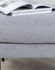 Venture Home Zoom Ottoman - Black / Steel Grey Fabric - vivahabitat.com