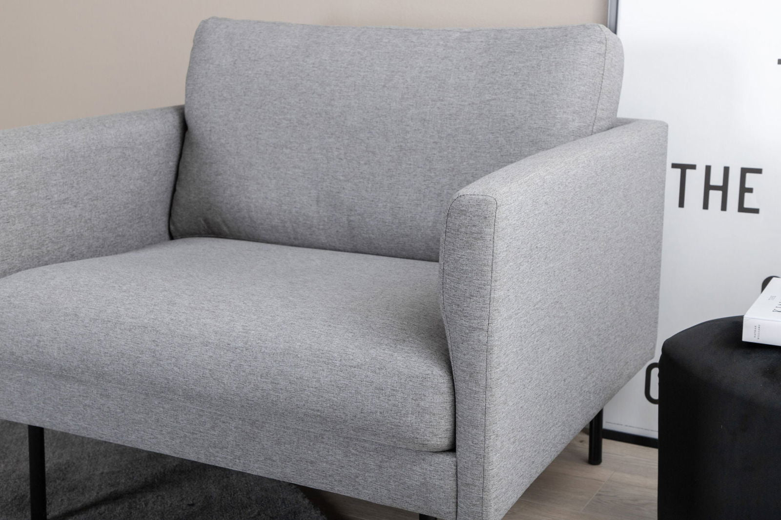 Venture Home Zoom Chair - Black / Steel Grey Fabric - vivahabitat.com