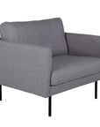 Venture Home Zoom Chair - Black / Steel Grey Fabric - vivahabitat.com