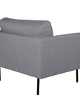 Venture Home Zoom Chair - Black / Steel Grey Fabric - vivahabitat.com