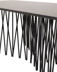 Stone - Sofa Table - Artifical Stone / Black - vivahabitat.com