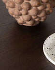 Stone round Dining Table - Black / Mocca Veneer - vivahabitat.com