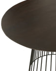 Table Round Wood Metal Natural Black - vivahabitat.com