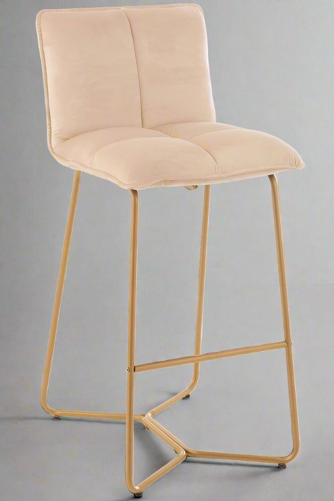 Barchair Pierre Metal/Textile Beige - vivahabitat.com