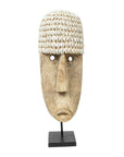 The Cowrie Mask on Stand - Large - vivahabitat.com