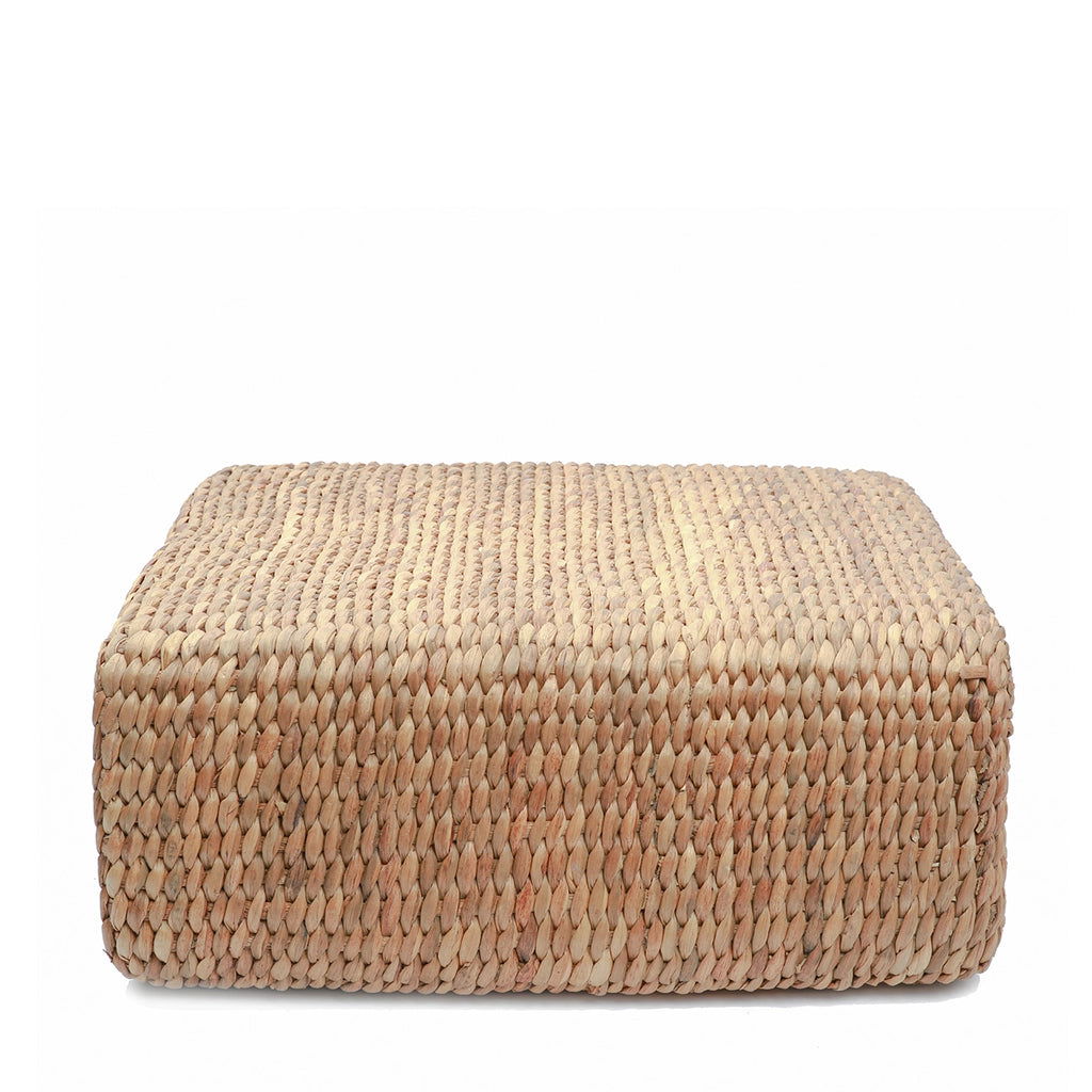 The Hyacinth Pouf Square - Natural - M - vivahabitat.com