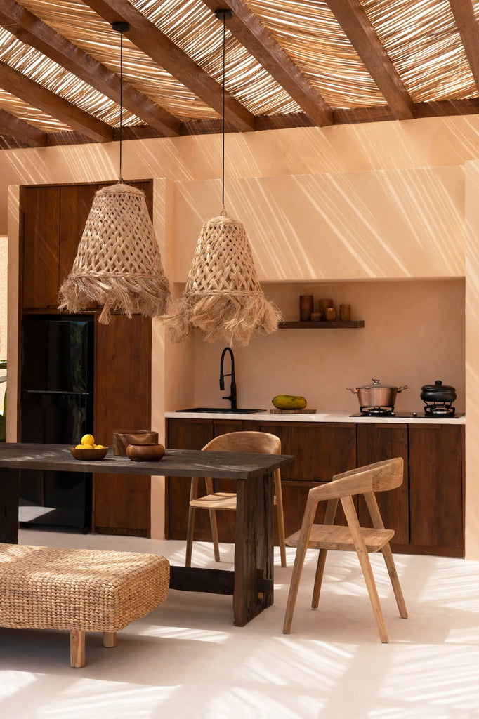 The Jelly Fish Hanging Lamp - Natural - L - vivahabitat.com