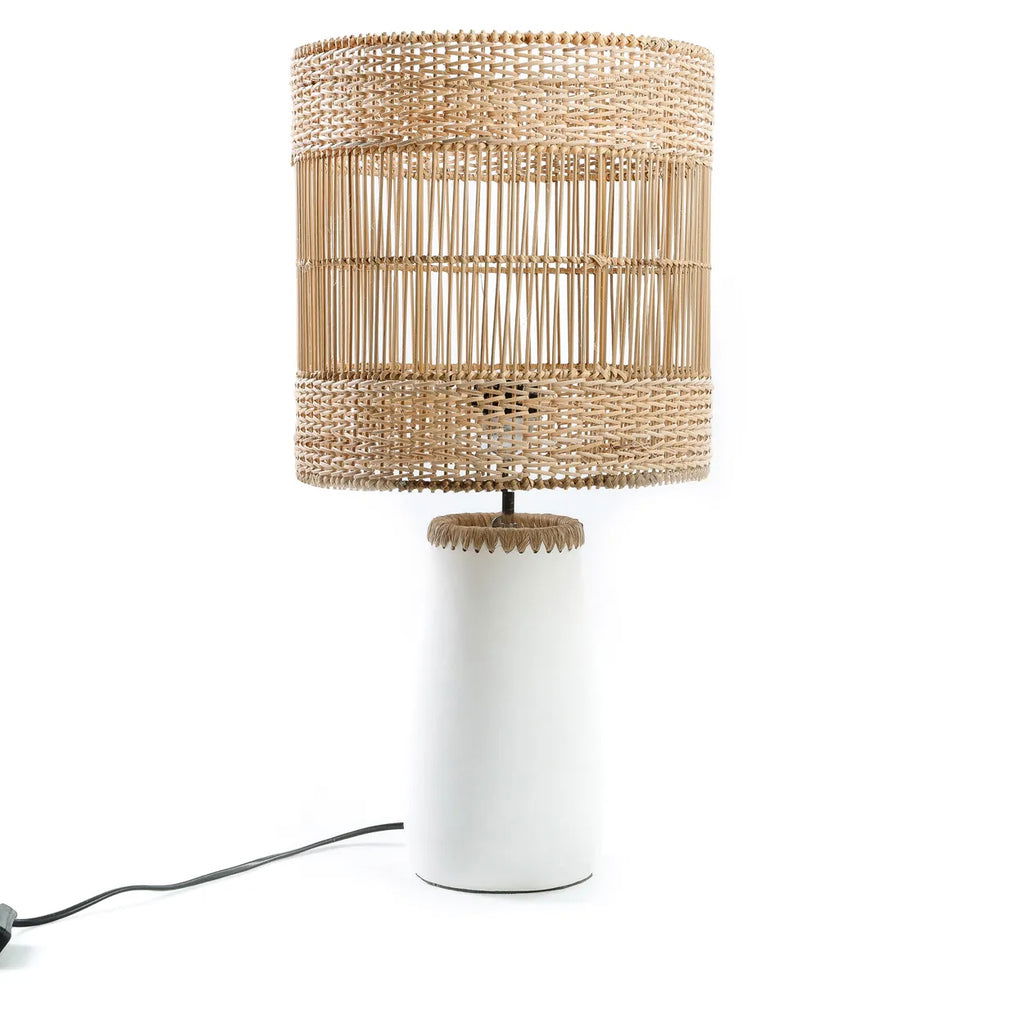 The Kiska Table Lamp - White Natural - vivahabitat.com