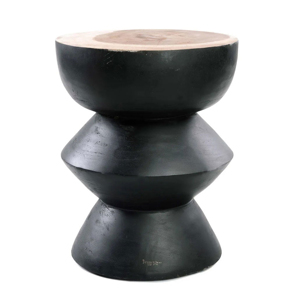 The Kulun Stool - Black Natural - vivahabitat.com