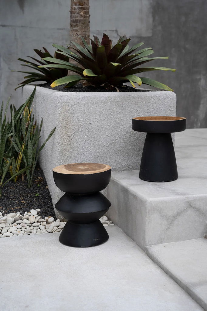 The Kulun Stool - Black Natural - vivahabitat.com
