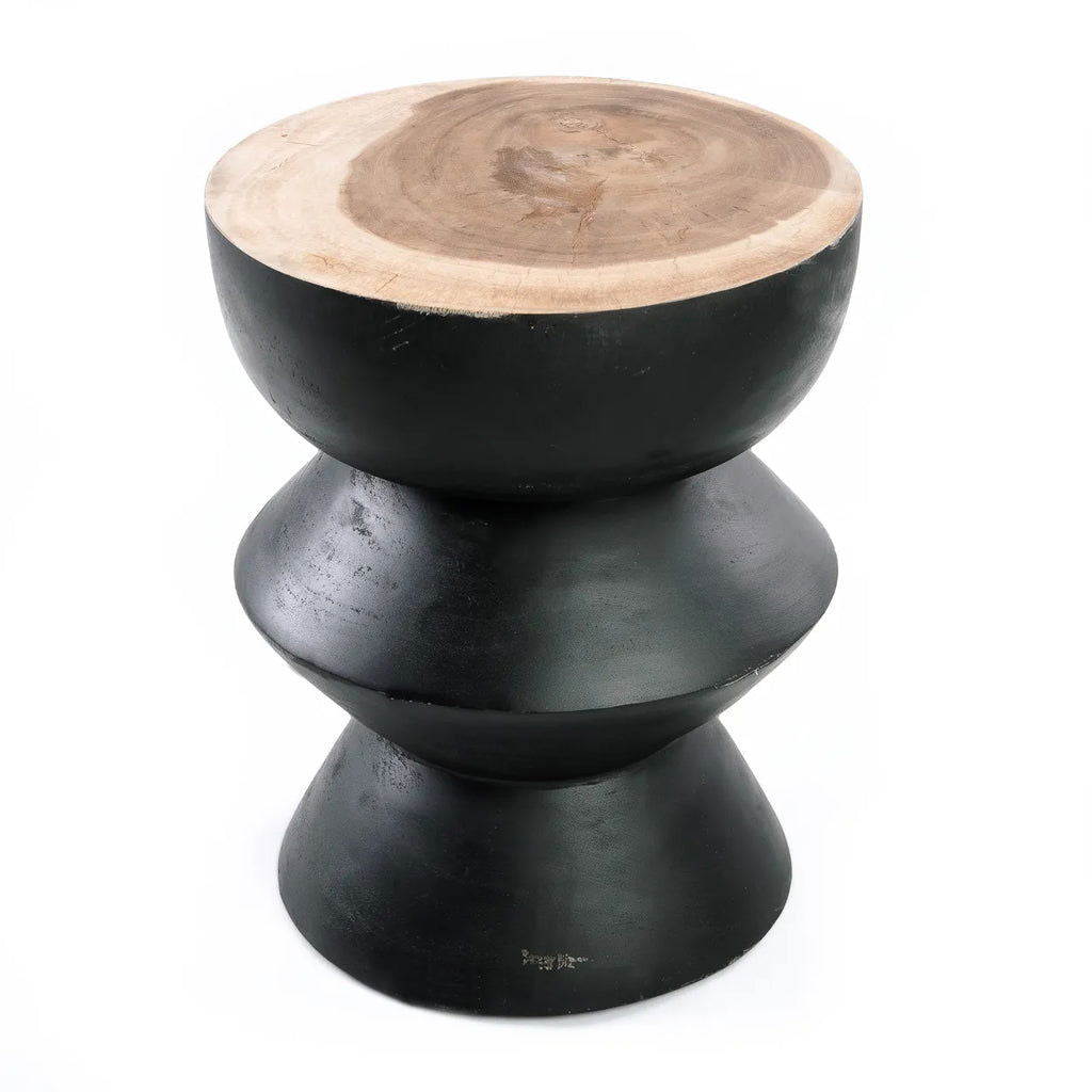 The Kulun Stool - Black Natural - vivahabitat.com