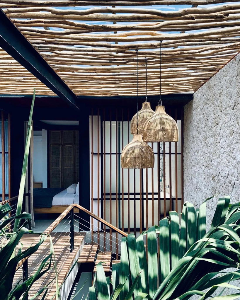 The Lobster Trap Hanging Lamp - Natural - vivahabitat.com