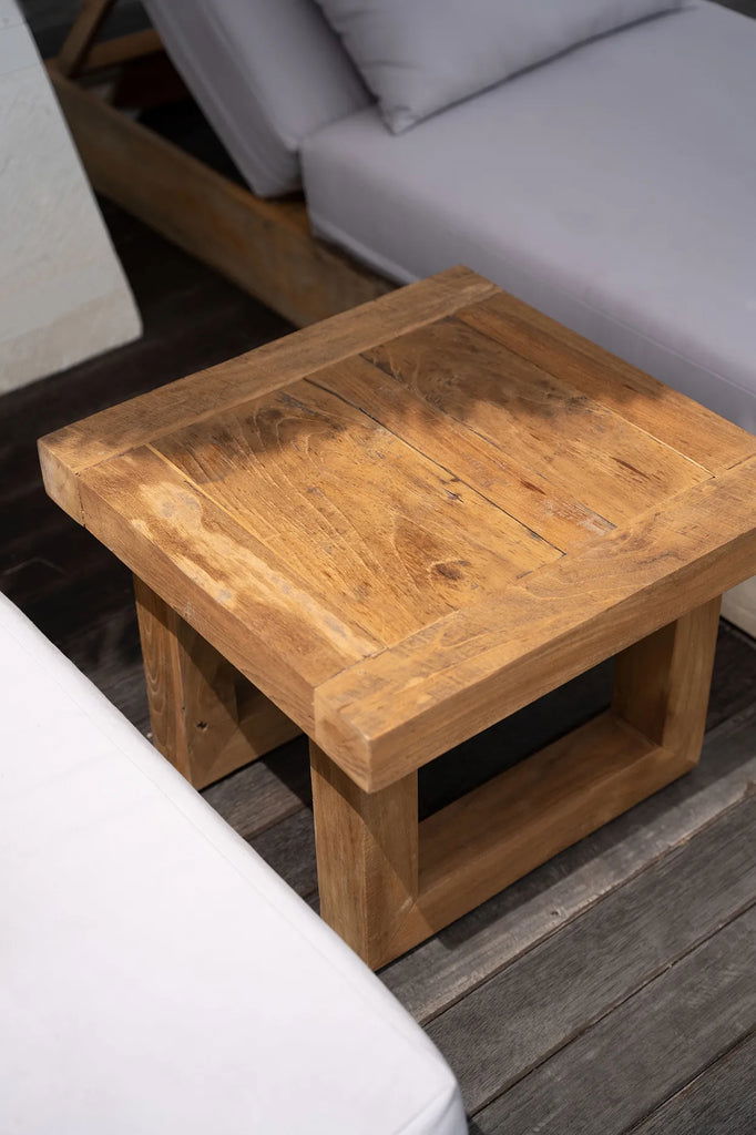 The Reclaimed Teak Side Table - Natural - vivahabitat.com