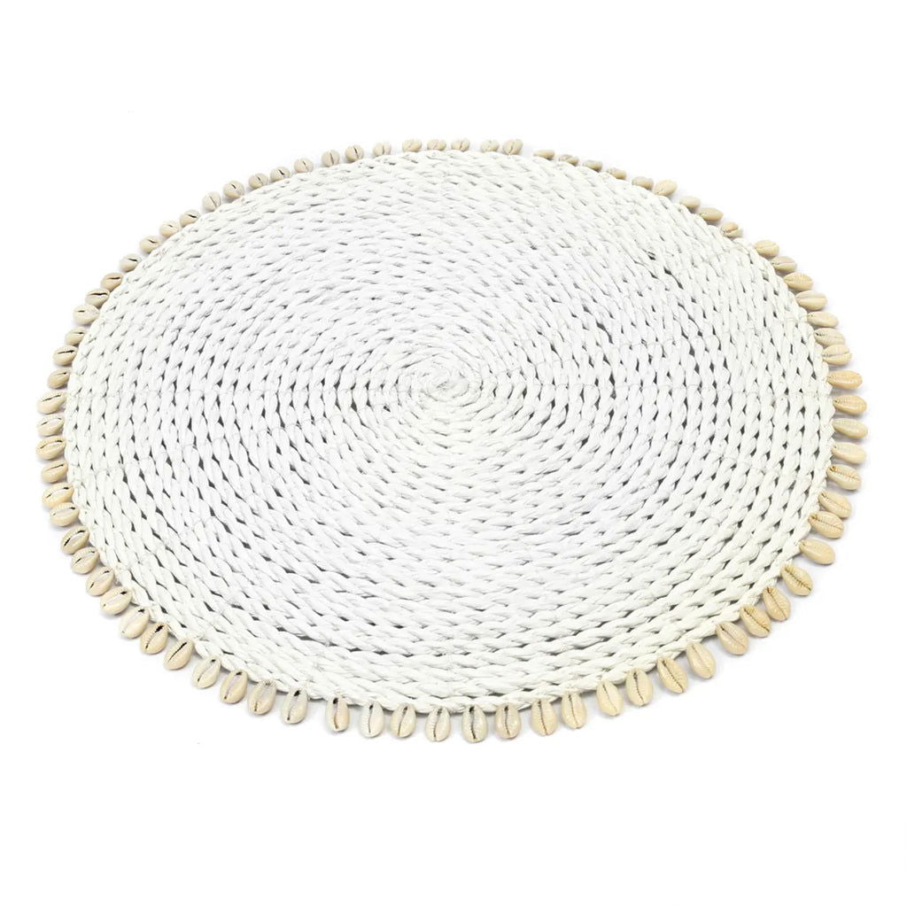 The Seagrass Shell Placemat - Withe - vivahabitat.com