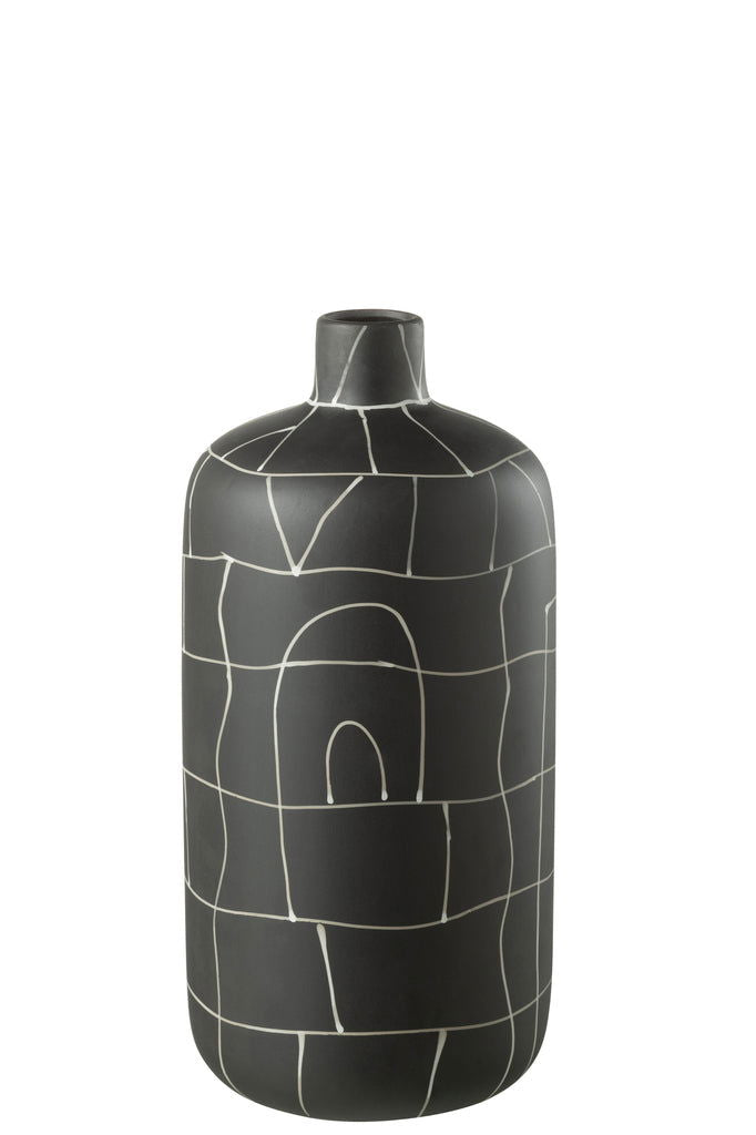 Vase Bottle Japan Ceramic Black Small - vivahabitat.com