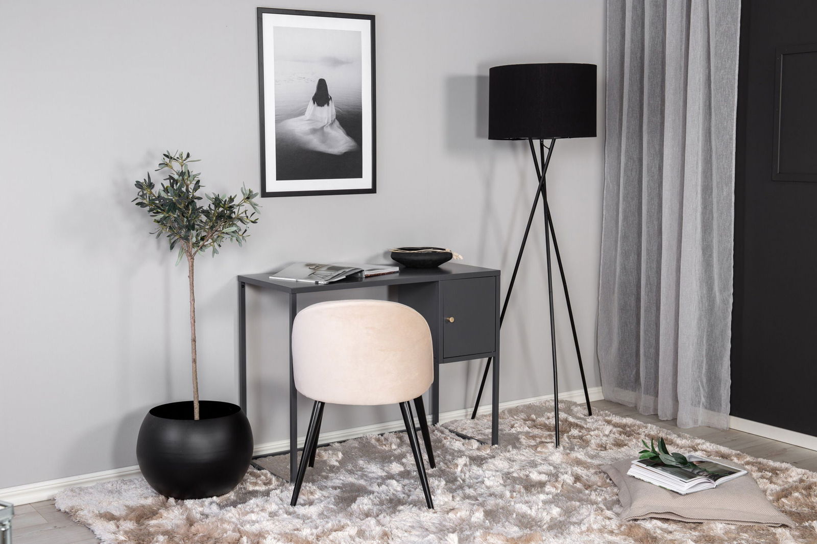 Venture Home Bakal - Desk - Light Grey - vivahabitat.com