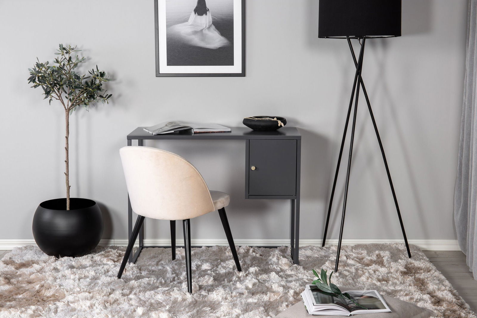 Venture Home Bakal - Desk - Light Grey - vivahabitat.com