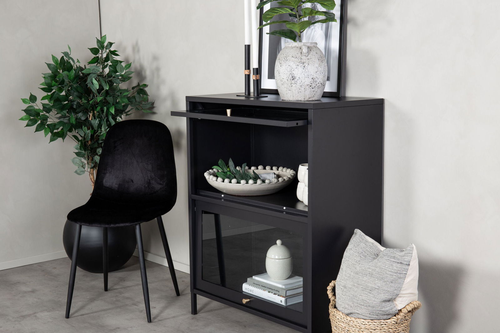 Venture Home Bakal - Low cabinet - Black - vivahabitat.com