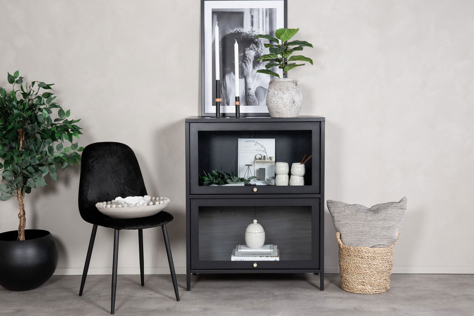 Venture Home Bakal - Low cabinet - Black - vivahabitat.com