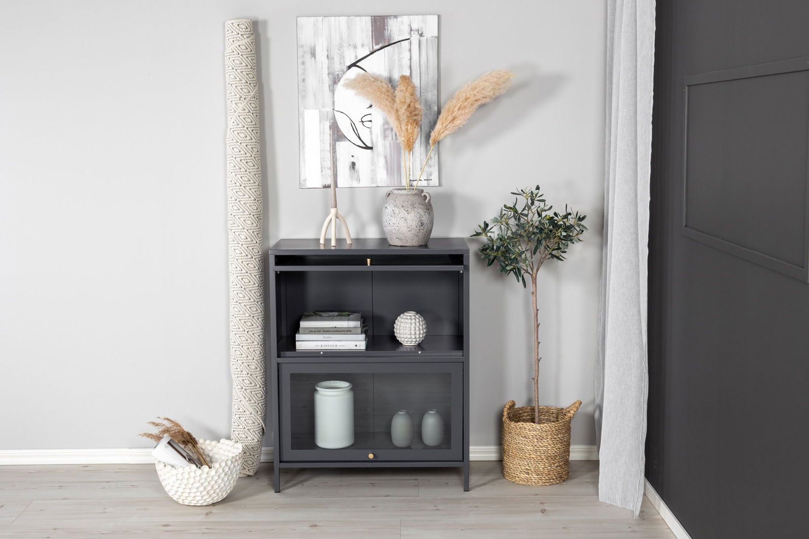 Venture Home Bakal - Low cabinet - Light Grey - vivahabitat.com