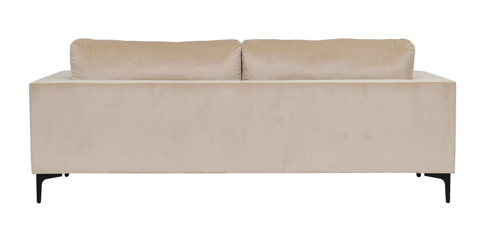 Venture Home Bolero Sofa - 3-seater - Beige Velvet - Black Legs - vivahabitat.com