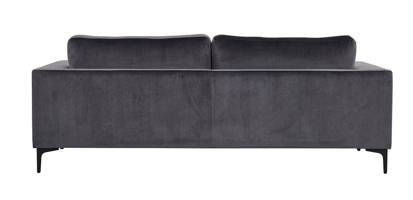 Venture Home Bolero Sofa - 3-seater - Dark Grey velvet - Black Legs - vivahabitat.com