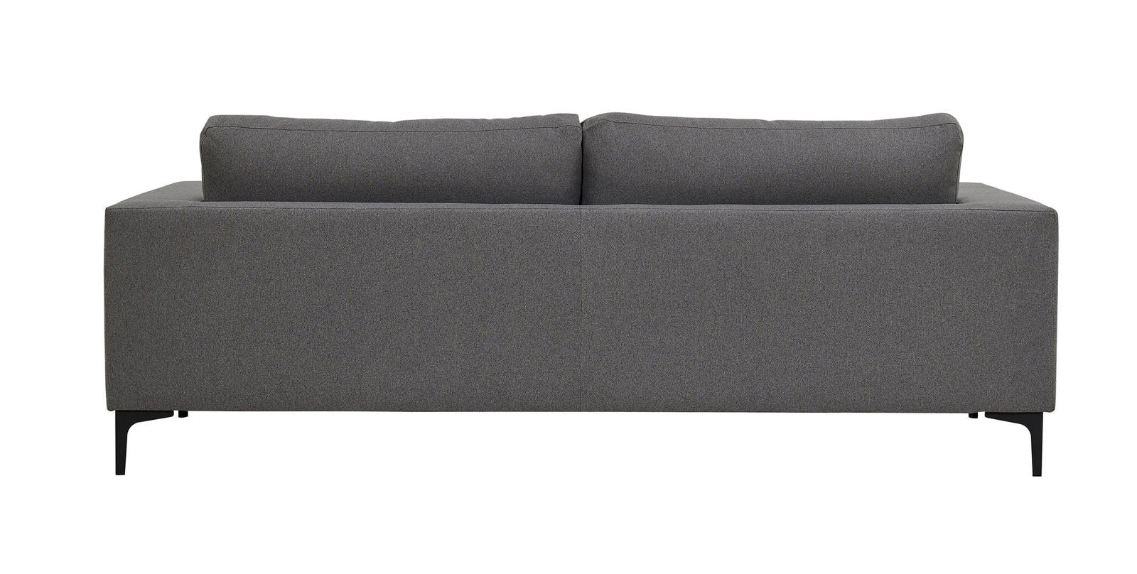 Venture Home Bolero Sofa - 3-seater - Grey Fabric - Black Legs - vivahabitat.com