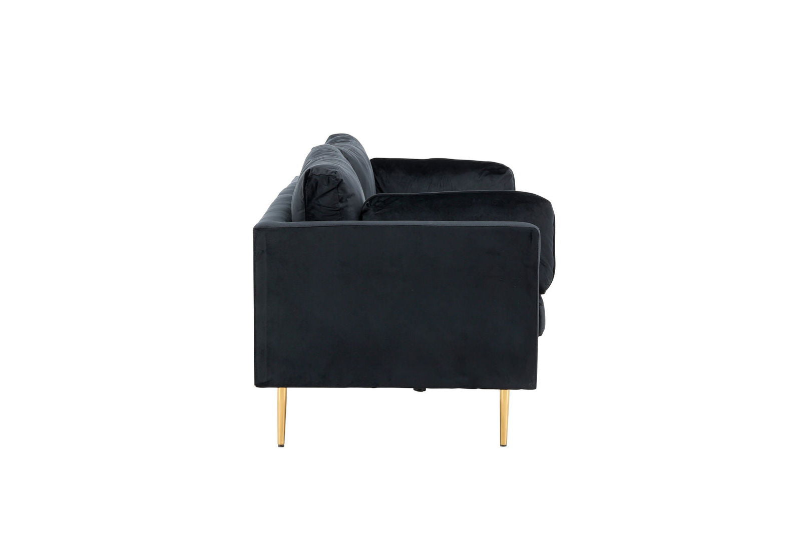 Venture Home Boom - 3 seat sofa Velvet - Black - vivahabitat.com