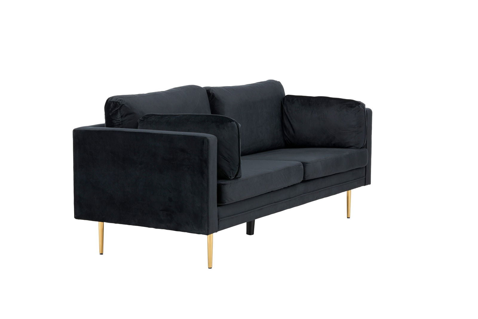 Venture Home Boom - 3 seat sofa Velvet - Black - vivahabitat.com