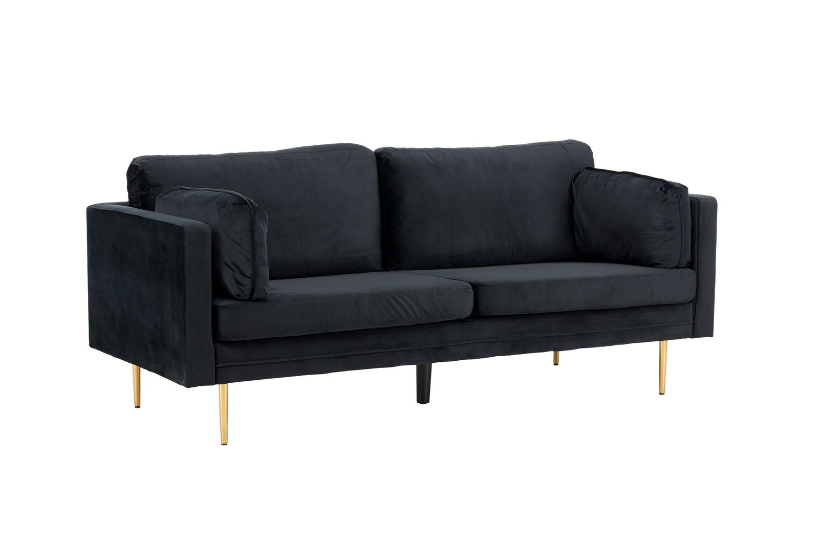 Venture Home Boom - 3 seat sofa Velvet - Black - vivahabitat.com