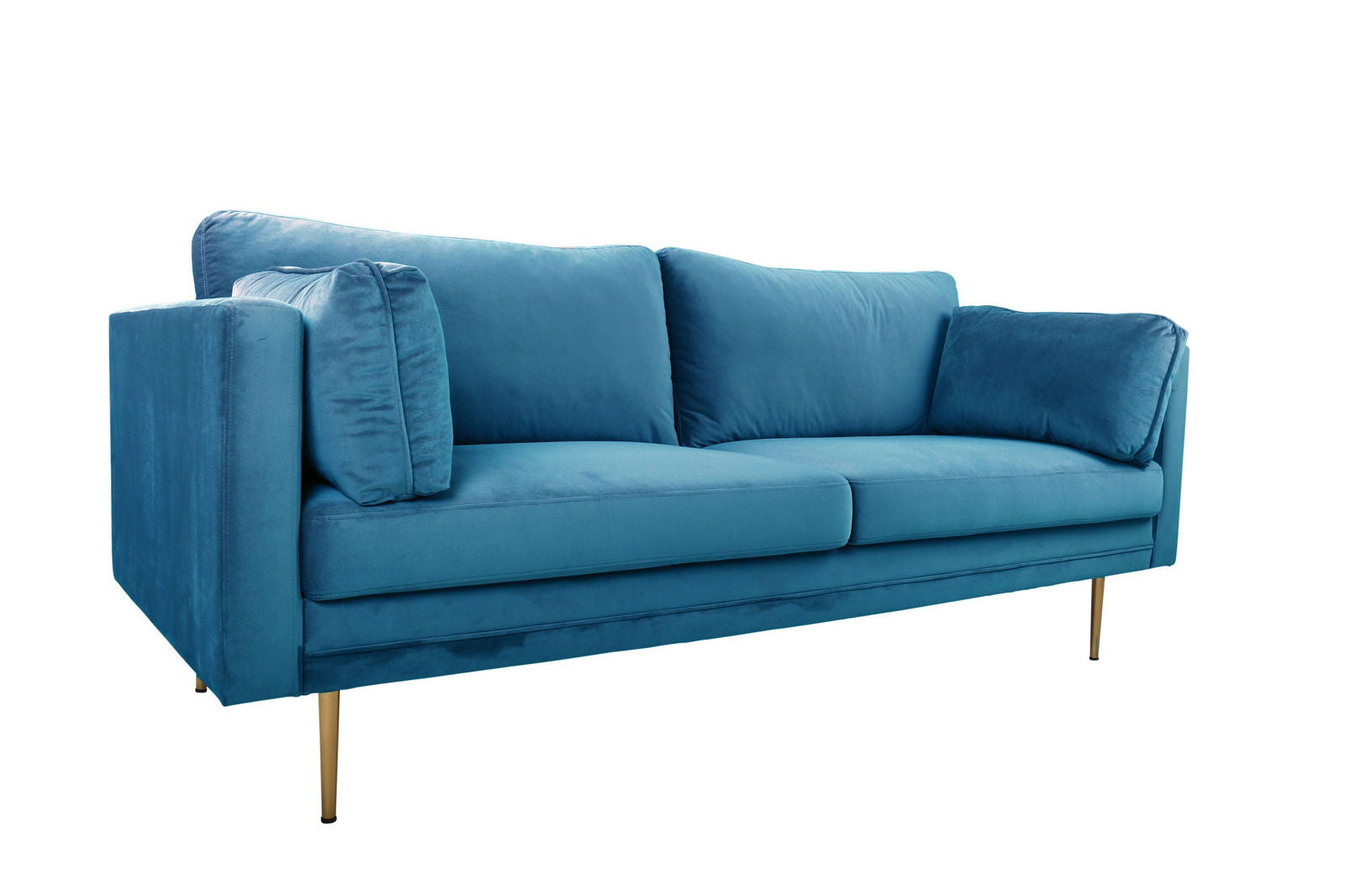 Venture Home Boom - 3 seat sofa Velvet - Blue - vivahabitat.com