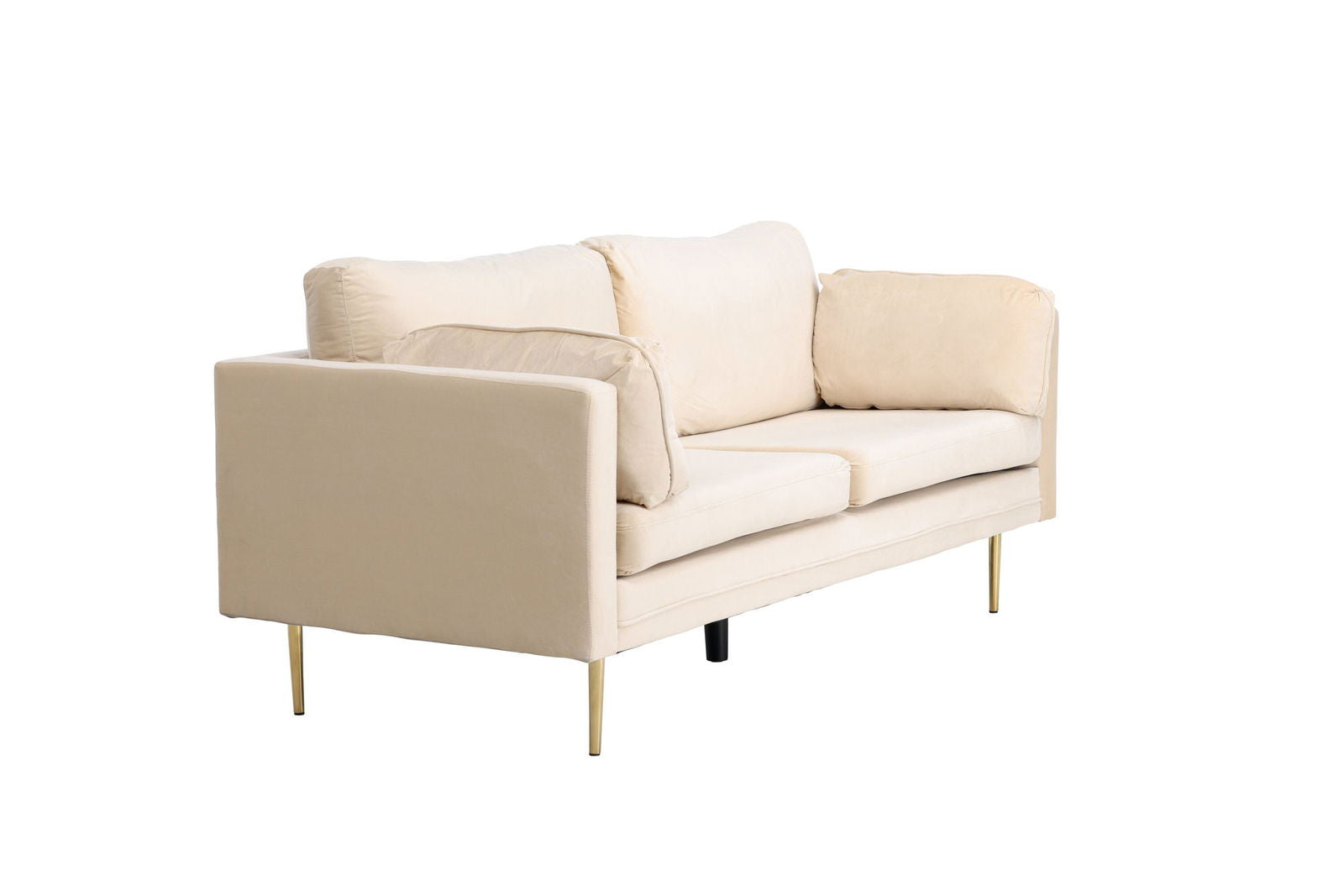 Venture Home Boom - 3 seat sofa Velvet - Creme - vivahabitat.com