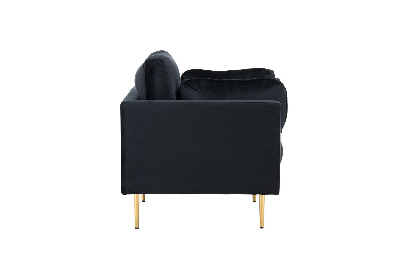 Venture Home Boom - Single Chair Velvet - Black - vivahabitat.com