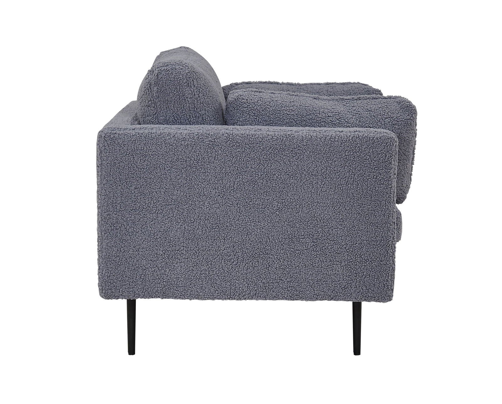 Venture Home Boom Single Chair - Teddy Fabric Dark Grey - vivahabitat.com