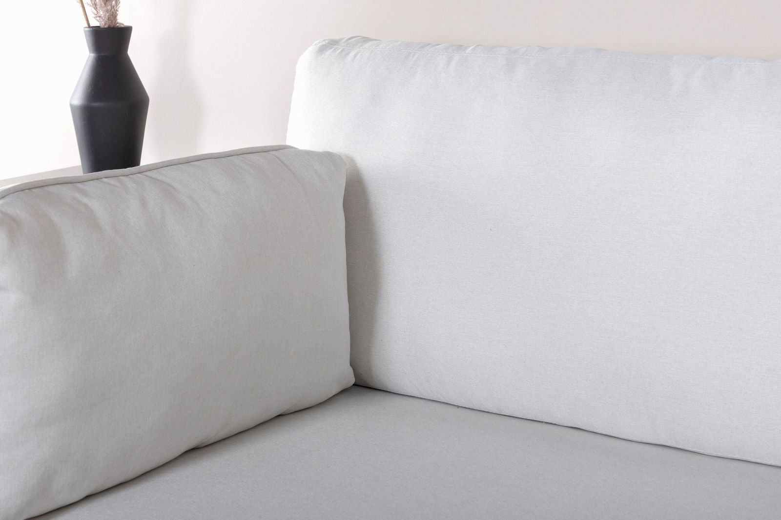 Venture Home Boom Sofa - Black / Light Beige Fabric - vivahabitat.com