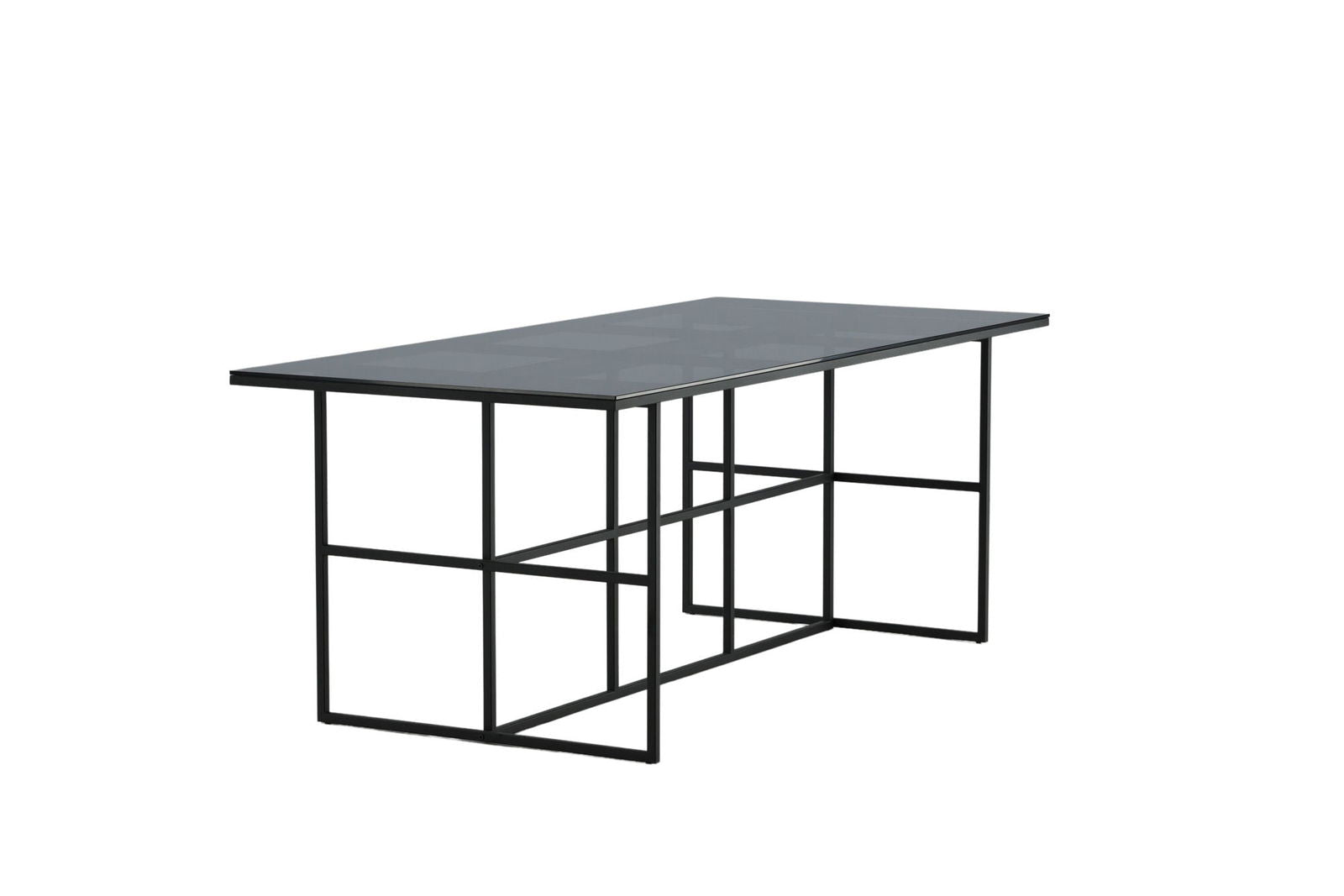 Venture Home Leif Dining Table - Black / Black smoked smoked Glass - vivahabitat.com