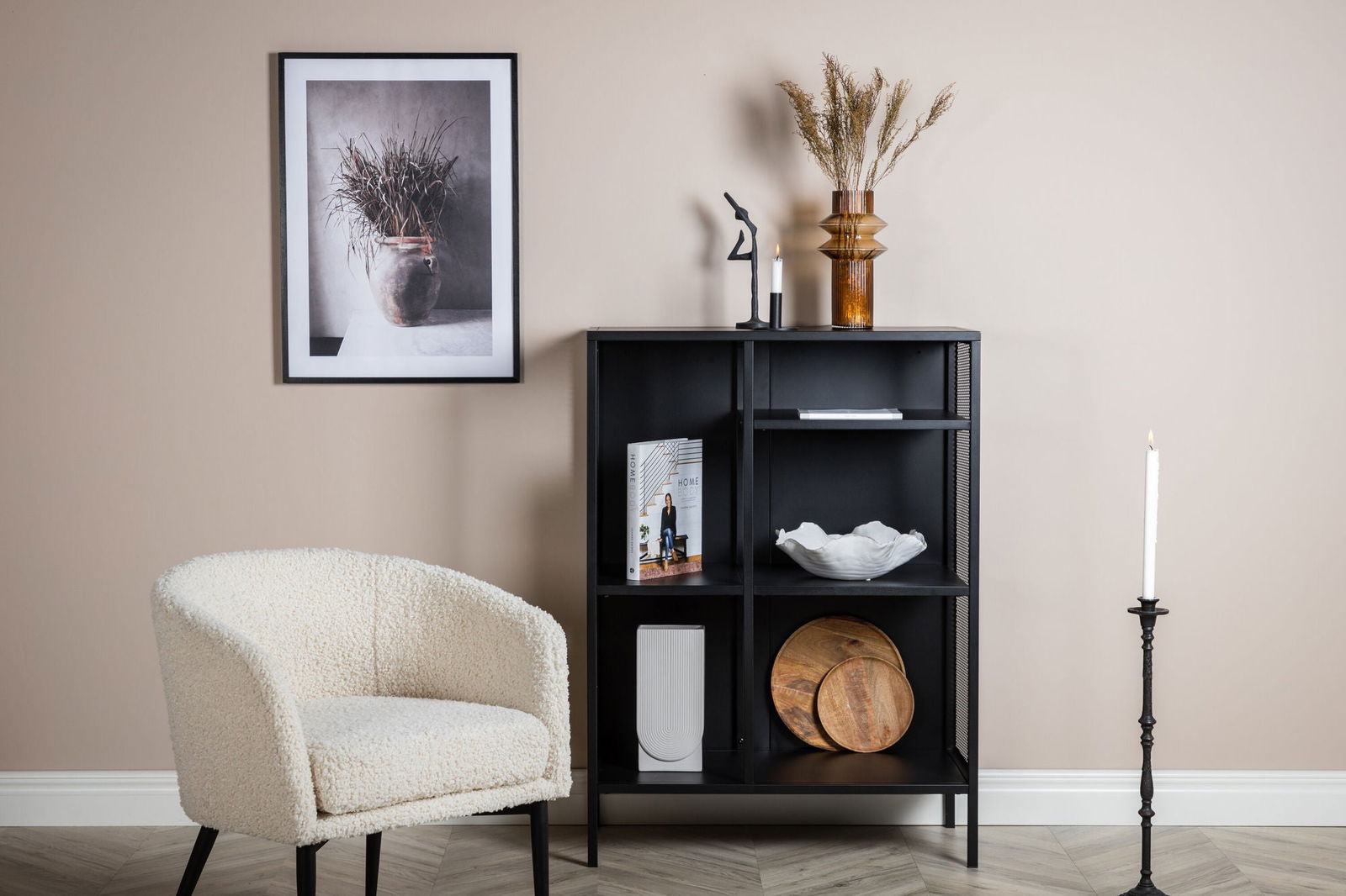 Venture Home Misha - Book Case Mesh - Black - vivahabitat.com