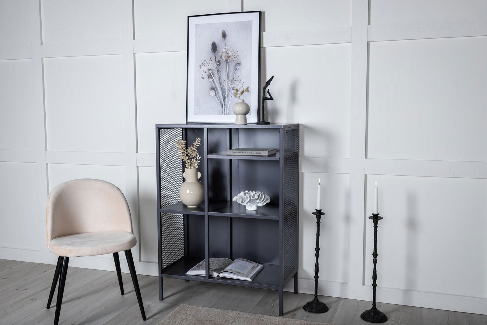 Venture Home Misha - Book Case Mesh - Grey - vivahabitat.com