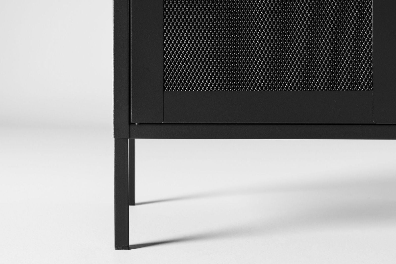 Venture Home Misha - Low cabinet mesh doors - Black - vivahabitat.com